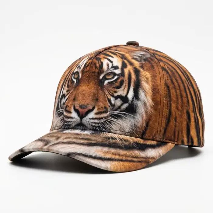 Casquette de baseball intégrale Sumatran Tiger, motif Tigre rugissant, style Streetwear Hip Hop, pou
