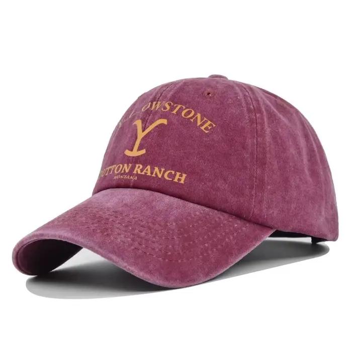 Casquette de baseball Dutton Ranch, protection chimUV, chapeau de sport lavé, chapeau Snapback, Yell