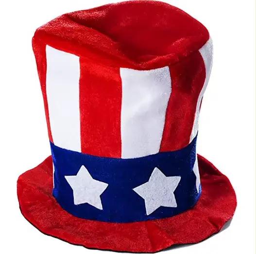 Chapeau à drapeau pour la Fête de l'Indépendance américaine, chapeau rayé rouge du 4 juillet, chapea