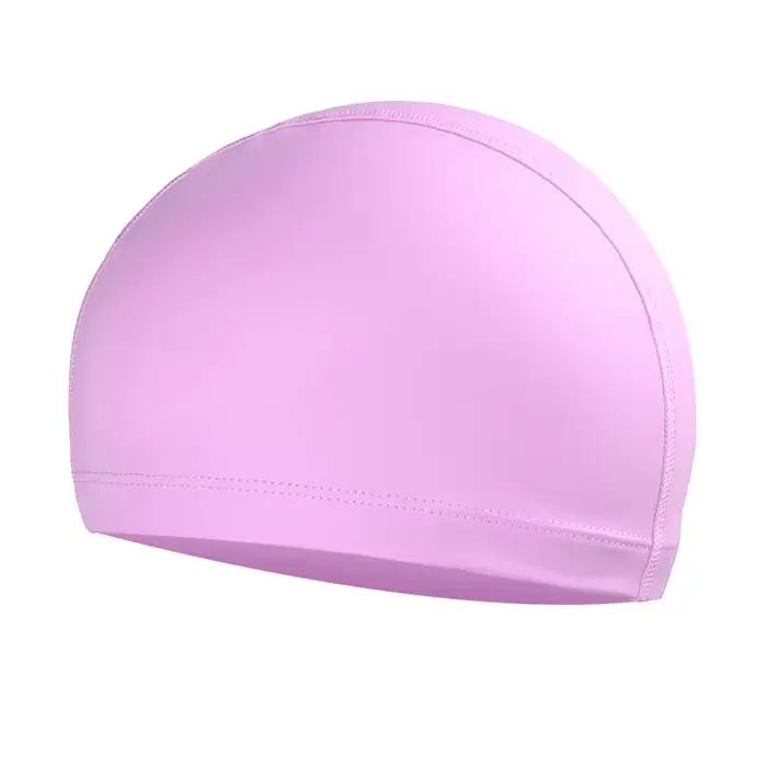 Bonnets de natation pour adultes, en tissu Pu, pour hommes et femmes, bonnets de piscine imperméable