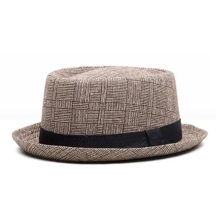 Chapeaux classiques à carreaux rétro britanniques, design à calotte ronde, chapeaux de jazz pour occ