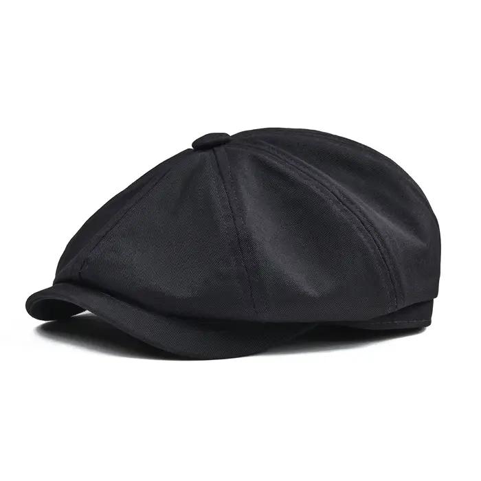 Botvela casquette gavroche hommes sergé coton chapeau boulanger garçon casquettes rétro grand casque
