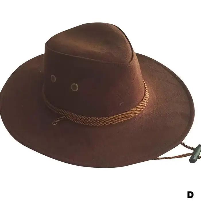 Couleur hommes Western Cowboy chapeau grand bord Gentleman Cowgirl Jazz cadeaux West Cowboy chapeau