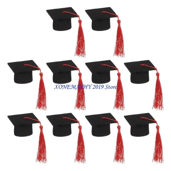 F42F – couvre-chef remise diplôme en feutres élégants, décorations cheveux adaptées aux étudiants au
