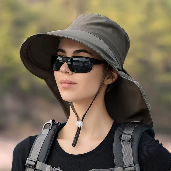 Chapeau d'été pour femmes, Protection UV Anti-cou, pare-soleil pour hommes, pêche, randonnée, châle