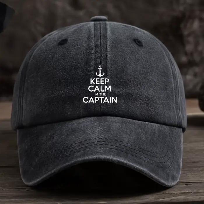 Casquette de baseball amusante avec impression « Keep I'M The Captain » - Réglable, respirante, lava