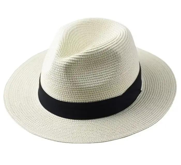 Chapeaux de soleil Panama grande taille XL61-64cm pour hommes et femmes, casquettes de paille à larg