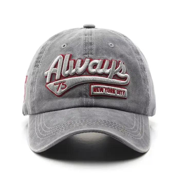 Casquette de Baseball pour hommes et femmes, chapeau à rabat avec lettres brodées, Vintage, en coton