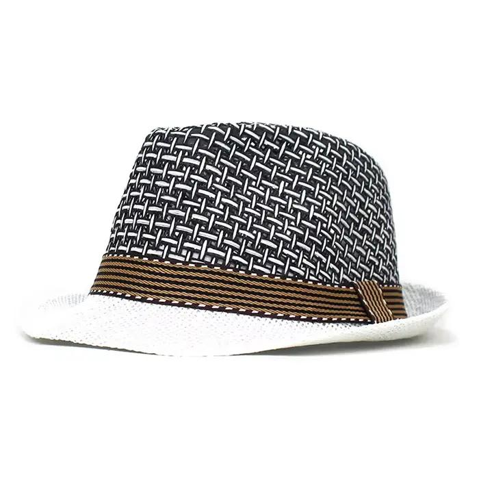 Chapeau de soleil de plage britannique pour hommes, chapeau Fedora Cowboy, chapeau de Jazz rétro, ca