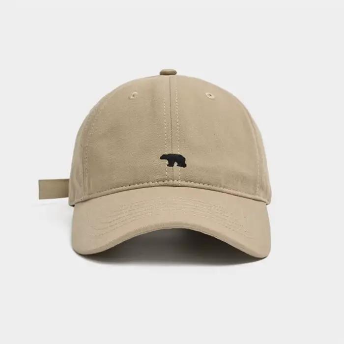 Casquette de baseball élégante brodée motif ours, protection solaire, respirante, réglable, idéale p