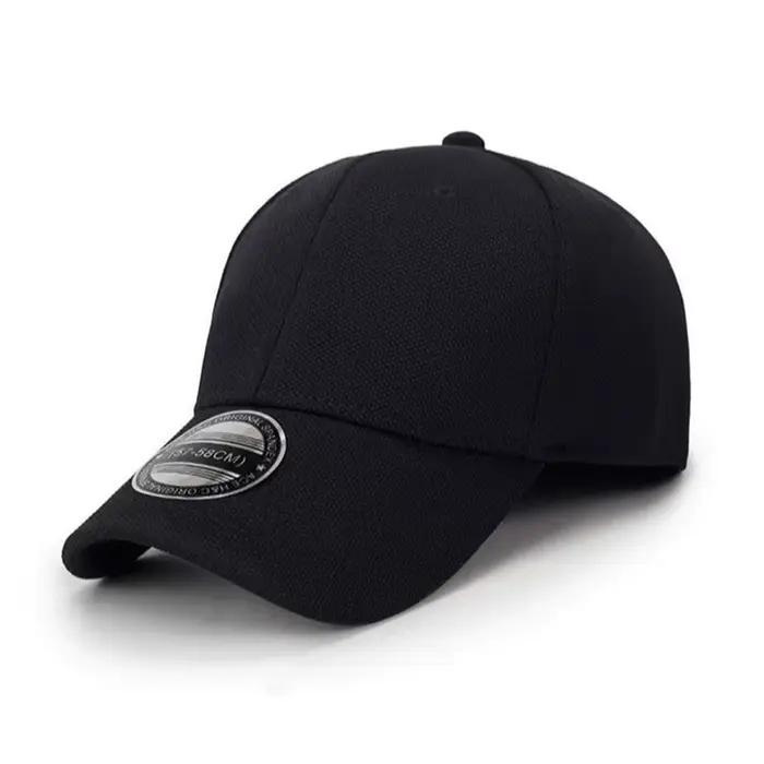 Casquette de baseball ajustée avec logo personnalisé, dos fermé, visière incurvée, chapeau de soleil