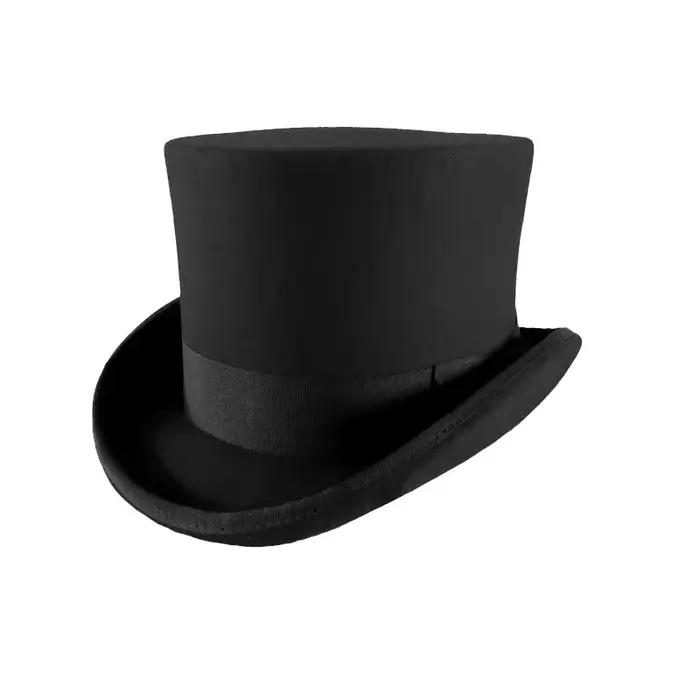 Chapeau haut de forme en feutre de laine pour hommes et femmes, Fedora, chapeau de théâtre de magici