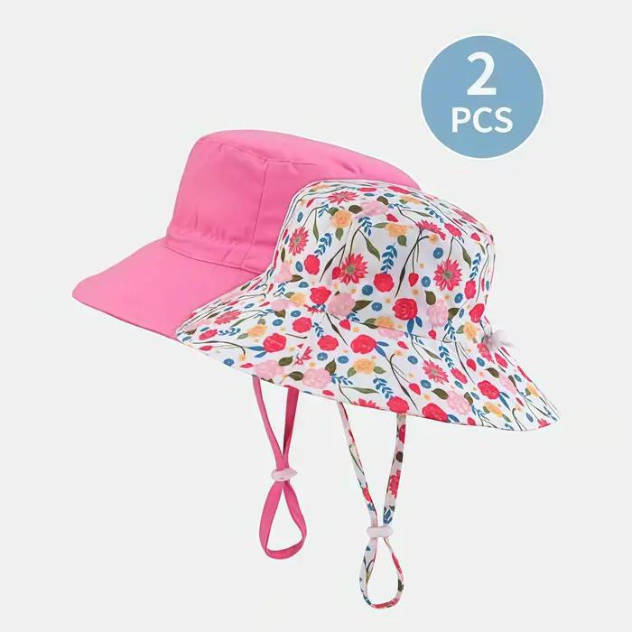 Chapeau de protection solaire pour enfants - chapeau d'été à large bord anti-UV pour garçons et fill