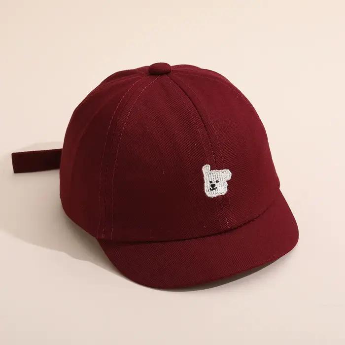Casquette Bébé 47-50CM 1-3 Ans Printemps Été Nouvelle Broderie Chien Casquette Enfant Décontractée F