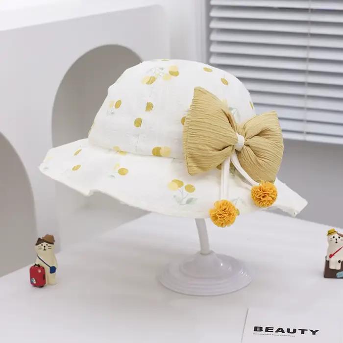 Chapeau de soleil pour enfants, mode Kawaii, Protection UV, chapeau de pêcheur à large bord pour béb