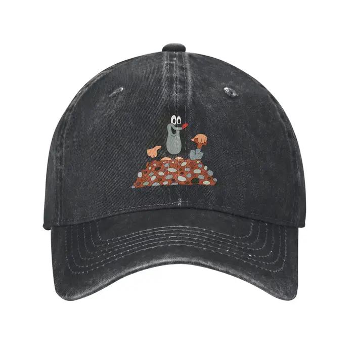 Casquette de Baseball The Little Mole Krtek Dig a Hole, casquette à rabat délavée avec dessin animé