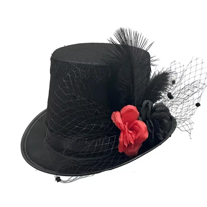 Grand Chapeau à Fleurs en Maille pour Femme et Homme, Costume de Cosplay, Vêtements de Sauna, Hallow