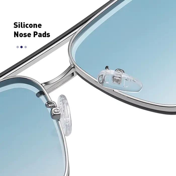 Lunettes de soleil dégradées pour hommes, grandes lunettes de soleil à monture métallique pour femme