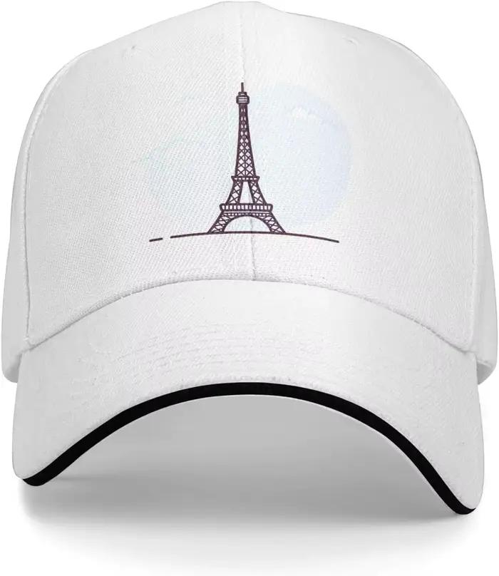 Casquette de baseball Tour Eiffel Paris pour hommes et femmes, chapeaux de papa réglables rétro, gri