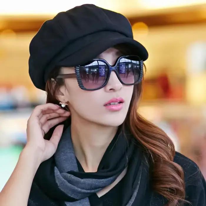 Casquette gavroche octogonale unie pour hommes et femmes, chapeaux décontractés pour femmes, béret e