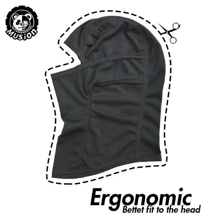 Musion moto cagoule Protection solaire masque complet respirant maille Airsoft masque cagoule vélo c
