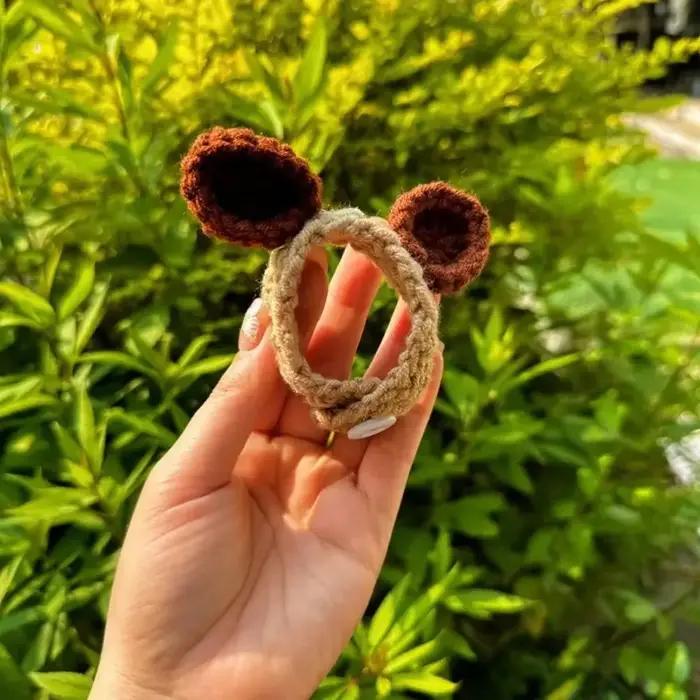 Chapeau de beurre mignon avec mini animal, vêtements décontractés, accessoires de bricolage, documen
