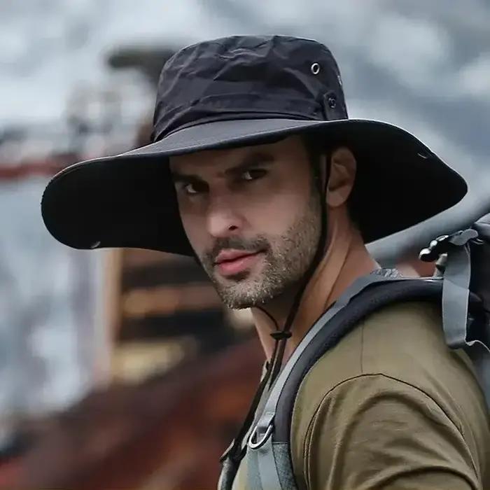 Nouveau Chapeau de Pêche Anti-UV Respirant en Maille pour l'Été, Casquette de Camping et Randonnée,