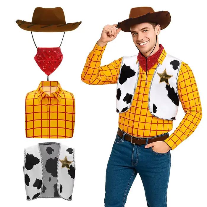 Costume de Cowboy Woody jouet adulte Halloween fête histoire carnaval Cosplay tenues avec chapeau ca