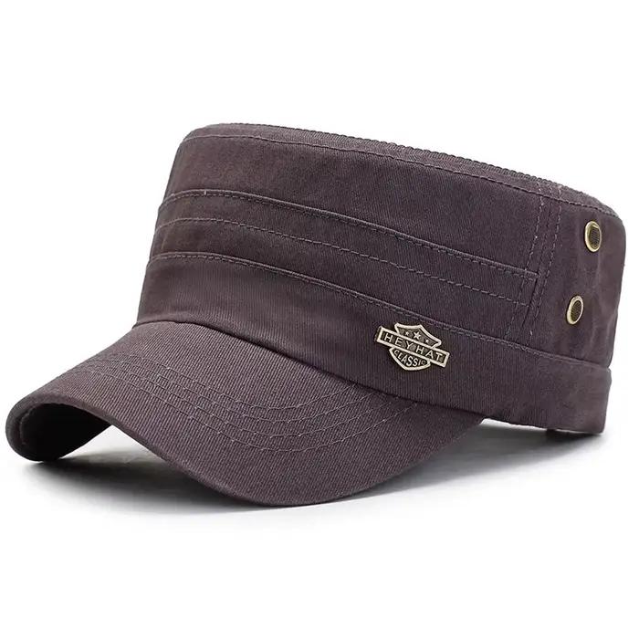 Casquette Homme et Femme, Style Cadet à Calotte Plate, Vintage, Tendance, en Coton, pour Été et Auto