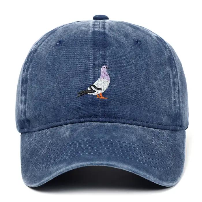 Casquette de baseball adaptée à toutes les saisons, motif brodé de pigeons, mode décontractée quotid