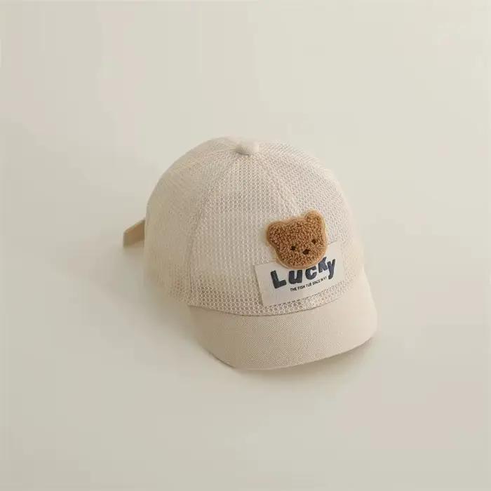 Chapeau de style coréen pour bébé, casquette à bec de canard, en maille, protection solaire, en glac