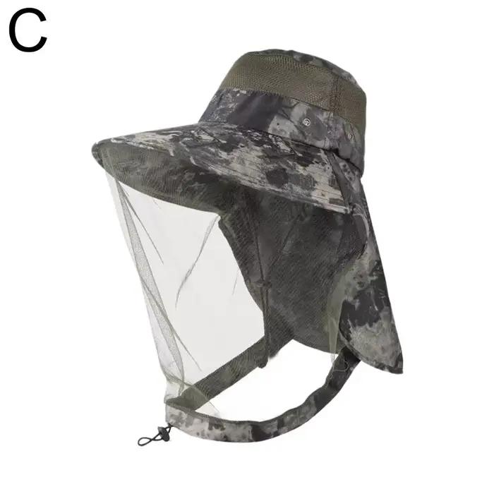 Chapeau anti-moustiques avec filet invisible, protection contre les insectes et les abeilles, pour h