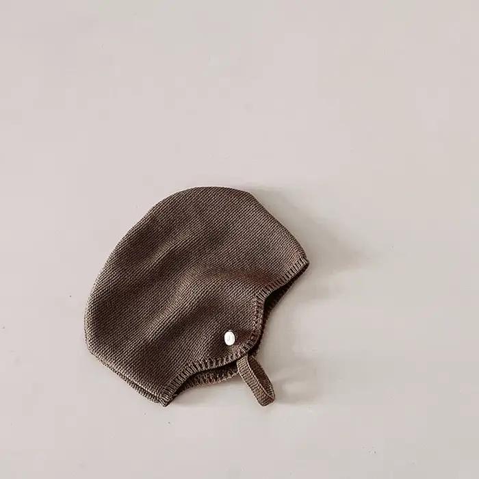 Corée nouveau-né bébé tricot chapeau couleur unie réglable enfants Bonnet doux bébé garçon fille Bon