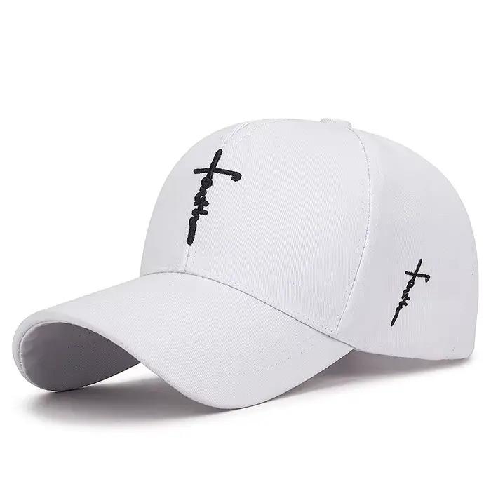 Casquette de baseball réglable avec croix anglaise brodée pour hommes et femmes, chapeau décontracté
