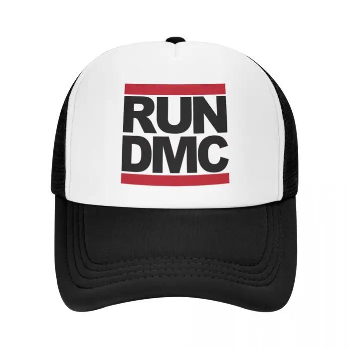 Chapeau de camionneur unisexe avec logo Run DMC, casquettes de soleil, casquettes Snapback respirant