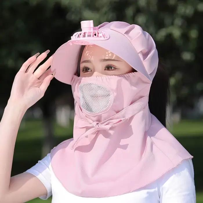 Nouveau style d'accessoires d'équitation pour femmes : Casquette rafraîchissante avec ventilateur, p
