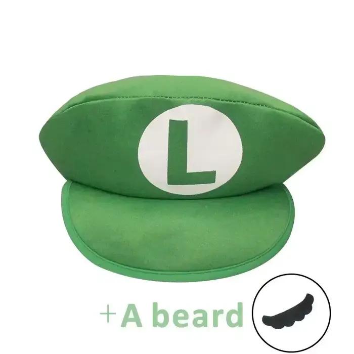 Chapeau de cosplay amusant en forme de champignon pour adultes, rouge avec un style vintage vert, po