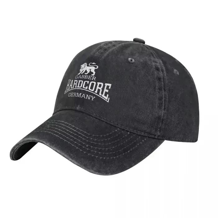 Casquette Hardcore Gabber demin Durable pour toutes les saisons, casquette femme et homme, été