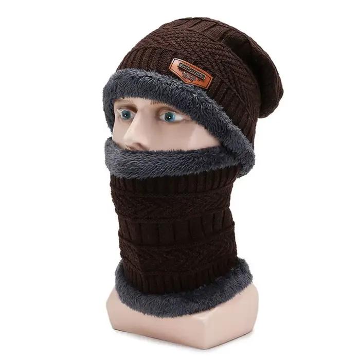 Ensemble chapeaux et écharpes d'hiver pour garçons et filles, ajouter des chapeaux et des colliers é
