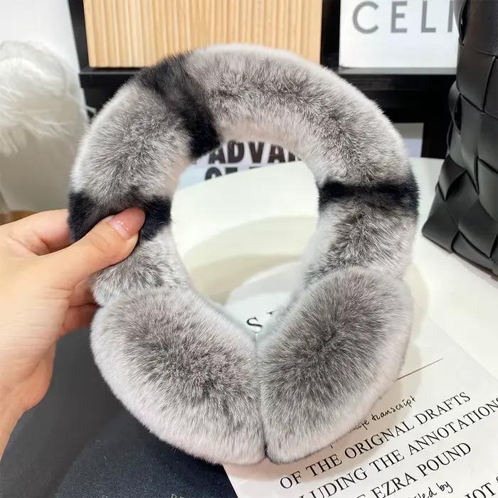 Cache-oreilles pour femmes, chauffe-oreilles d'hiver, câble doux et chaud, couvre-oreilles en fourru
