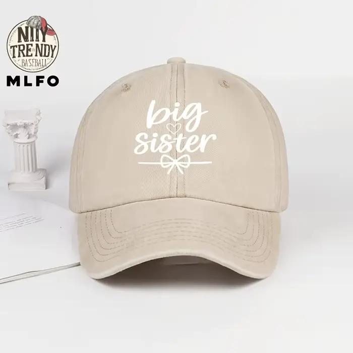 Nouvelle casquette de baseball tendance « Big Sister » à imprimé cœur et nœud, casquette à visière i