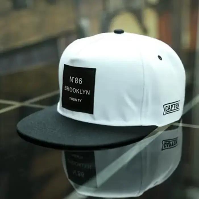 Chapeaux unisexes brodés d'étiquette d'impression de Brooklyn, chapeaux hip-hop, casquettes de baseb