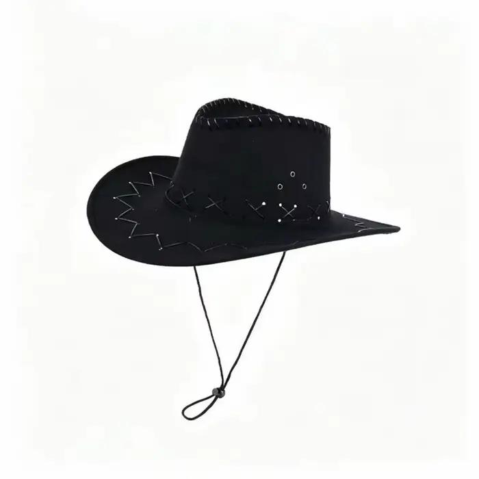 Nouveau Chapeau de Cowboy Western en Daim pour Femme et Homme, Chapeau de Cowgirl Tendance pour Fête
