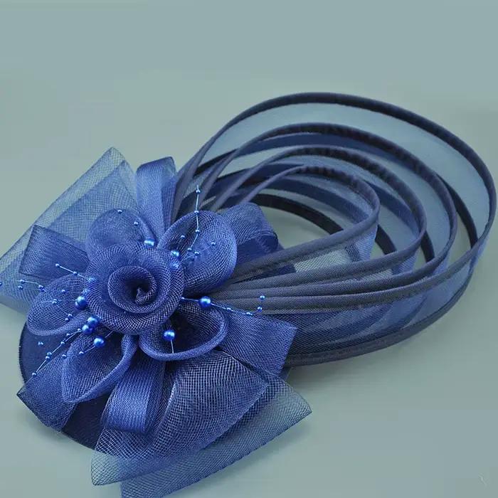 Fascinator en maille florale de style européen pour femmes, idéal pour spectacle de danse, séance ph