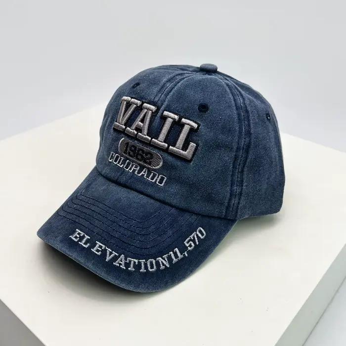 Chapeaux de baseball unisexes avec lettres de vallon brodées, pare-soleil de rue, casquettes décontr