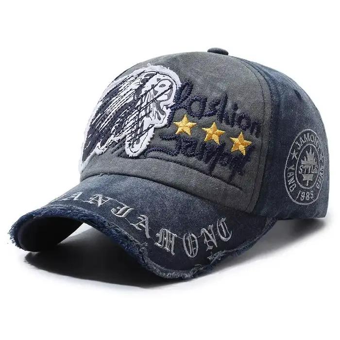 Quatre saisons nouvelle casquette de Baseball rétro en détresse décontracté Sports de plein air chap