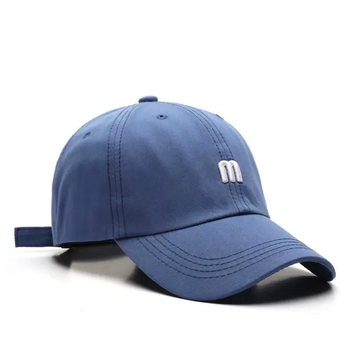 Casquette de baseball M brodée pour hommes et femmes, chapeau de soleil en coton solide, casquettes