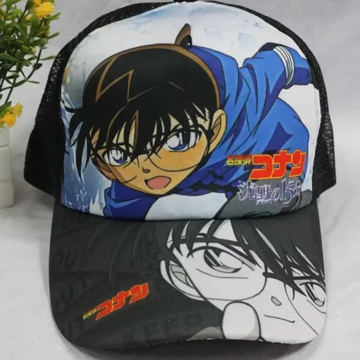 Détective Conan Anime casquette de soleil mode décontracté en plein air visière Snapback maille chap