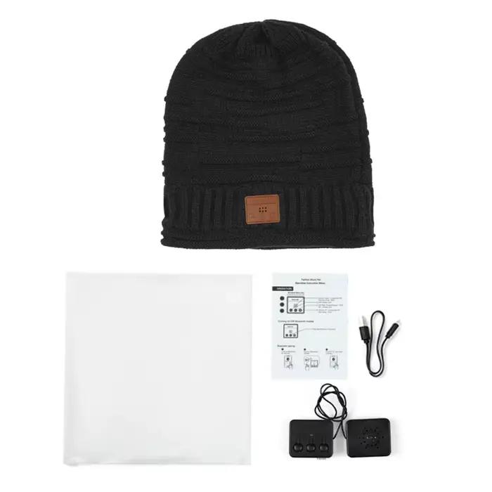 Nouveau chapeau Bluetooth tricoté chapeau chaud mode nouveau chapeau de musique Plus velours Bluetoo