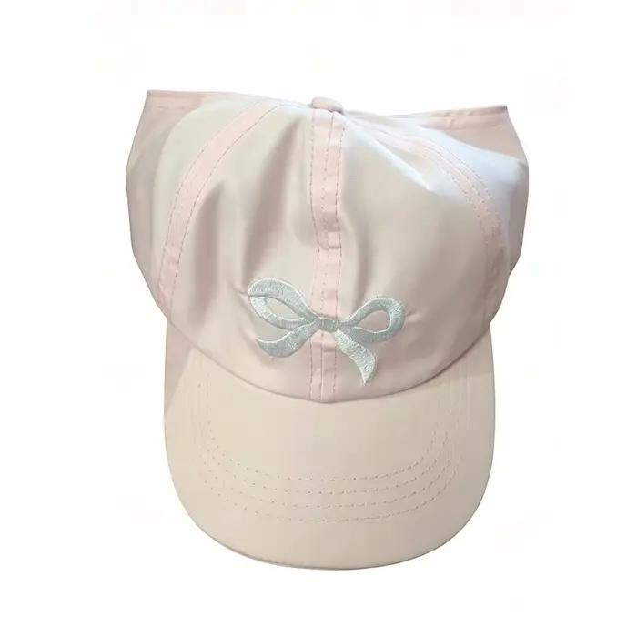 Casquette de baseball brodée avec un nœud Conception de queue vide Sangle réglable 
